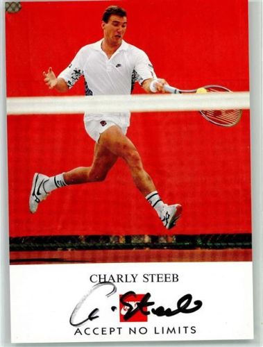 Charly Steeb beim Spiel und Original Autogramm