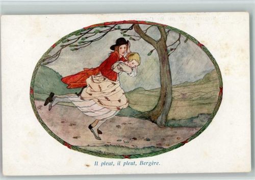 Il pleut, il pleut, Bergere - Liebespaar im Regen Cramer, M. (Rie)