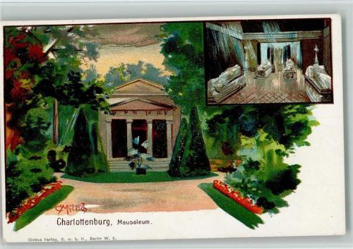 Charlottenburg Mausoleum litho 1898 AK Münch, C.
