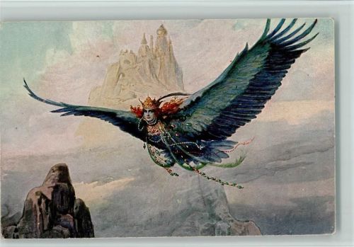 Die Phantasie - Metamorphose , Frau als Adler