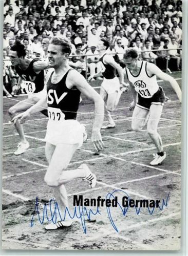 Manfred Germar beim Zieleinlauf - Autogramm keine AK