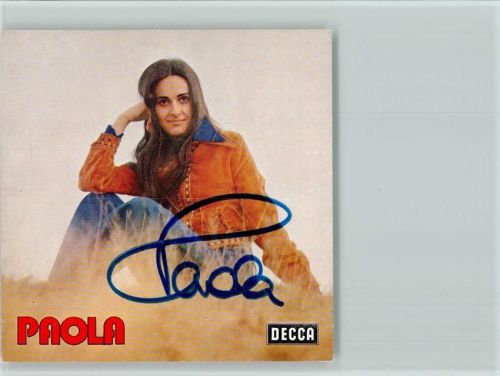 Paola Original Autogramm Schlagersänger