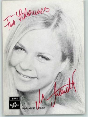 Marianne Wendt Original Autogramm