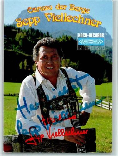 Sepp Viellechner Volksmusik Original Autogramm