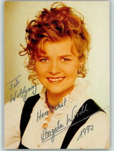 Angela Wiedl Volksmusik Original Autogramm