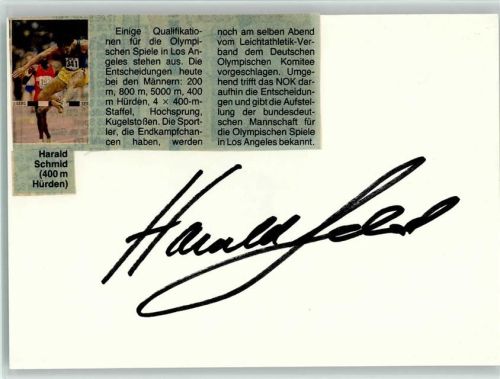 Harald Schmid Autogramm keine AK