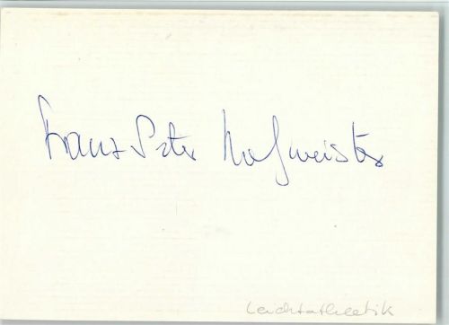 Autogramm Hans Hofmeister ohne Bild
