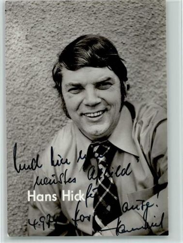 Hans Hick Widmung 1974 Original Autogramm