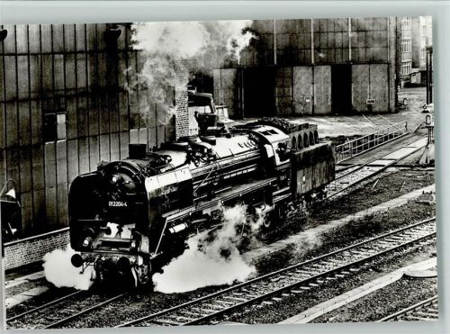 Baureihe 01.2 - 01204 in Saalfeld Frühjahr 1980 Foto AK Lokomotive