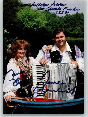 Oberkrainer Duo Volksmusik Original Autogramm Schlagersänger