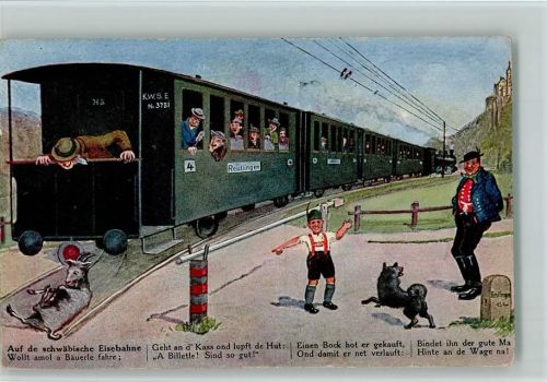 Serie 201 in 4 Bildern , Bild 3 Schwäbische Eisenbahn 1929 AK