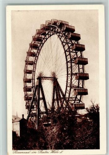 Wien 1. Bezirk, Innere Stadt Riesenrad im Prater II 1929 AK Jahrmarkt
