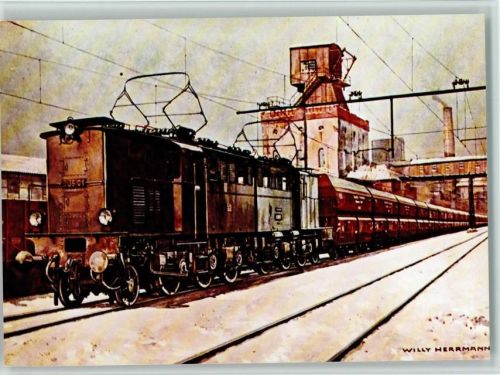 Allg. Elektr. Gesellsch. Güterzuglok E 95 - Nr. 82 aus der Kassette 96 Histor. Lok-Postkarten 1977 AK Lokomotive