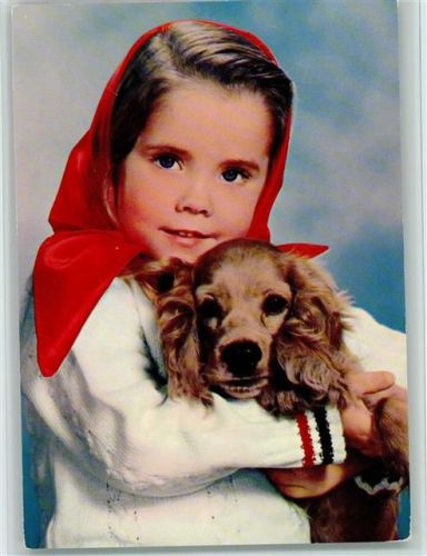 Mädchen mit einem Spaniel Welpen - Tierschutz Verlag Spaniel
