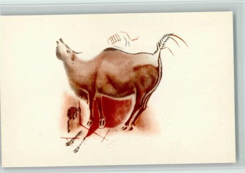 Nr. 2 Bisonte - Policromia de H. Breuil - Patronato de las Cuevas de Altamira