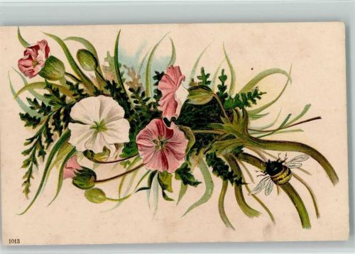 Blüten werden von der Biene besucht 1898 AK