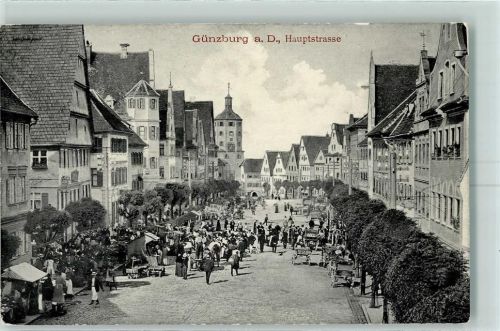 89312 W8870 Günzburg - Hauptstraße Marktszene