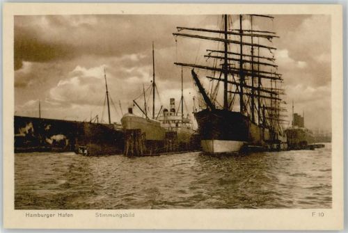 Hamburg Hafen, Serie F 10 - Schiffe, Segelschiff Knackstedt+Näther