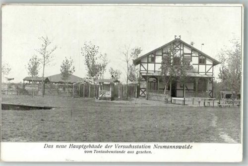 Neudamm Debno Foto AK Neues Hauptgebäude der Versuchstation Neumannswalde