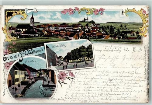 Floß 1901 Marktplatz Flossbach