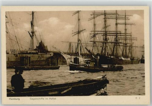 Hamburg Hafen, Serie E 2 - Segelschiffe , Barkassen Knackstedt+Näther