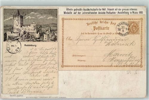 Älteste gedruckte Postkarte der Welt - Ausstellung in Nizza 1899