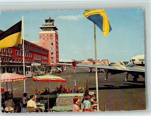 Flugfeld, Flugzeug, Terrasse 1960 AK Flughafen