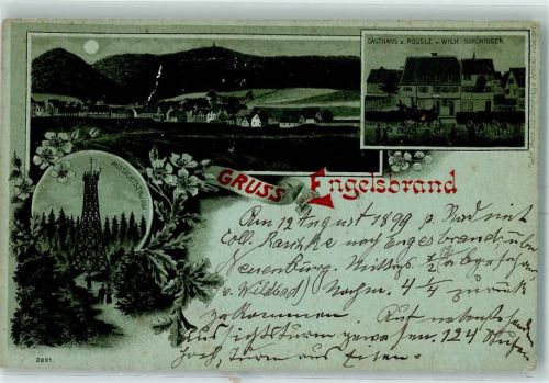 Engelsbrand Gasthaus Zum Rössle v. Wilh. Schöniger Aussichtsturm