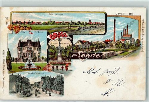 Lehrte 1899 Zement-Fabrik Villa Nordstern Kriegerdenkmal Burgdorferstraße