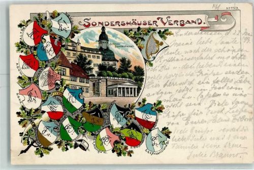 Sondershausen 1899 Sondershäuser Verband Schloss Wappen