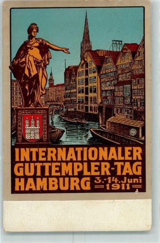 W2000 Hamburg Guttempler Tag 1911 AK Antialkohol