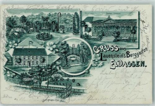 Eldagsen 1903 Lauensteins Berggarten Spiessburger Steg