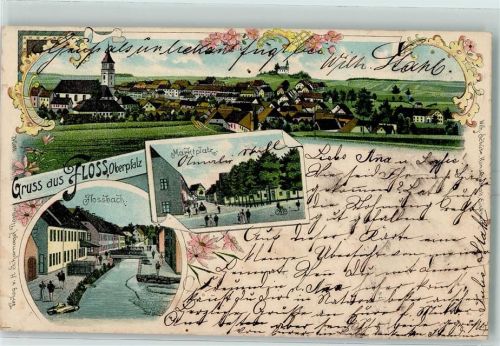Floß 1903 Marktplatz Flossbach