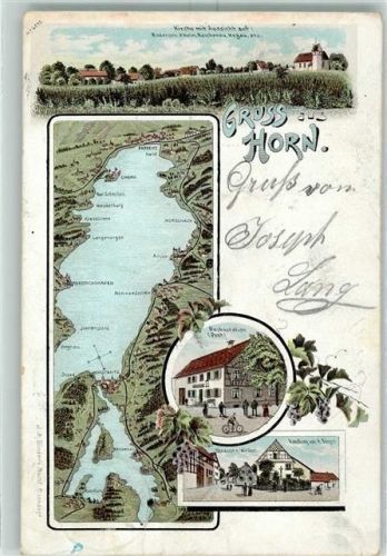 Horn 1903 Landkarte Bodensee