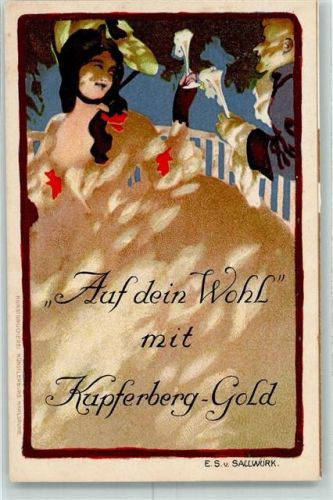Kufperberg Gold Werbung Künstlerbund Karlsruhe sign. Sallwürk