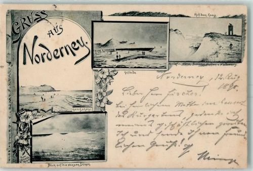 Norderney 1890 Georgshöhe Weisse Dünen Giftbude Auf dem Kaap Vorläufer