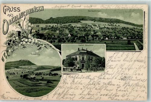 79787 W7898 Oberlauchringen , Kr Waldshut 1904 Lithographie Küssaburg Gasthof Wutachthal Maiglöckchen Bahnpost Konstanz - Basel Zug 1627