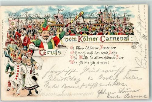 Köln Stadt 1899 Kölner Karneval Narrenumzug