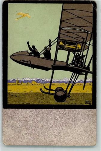 Spenden zur Förderung der Luffahrt AK Flugwesen 1913 Gebrauchsspuren