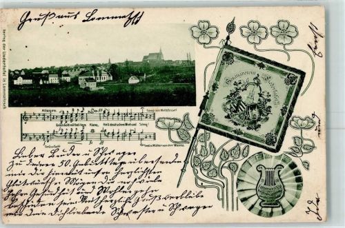 01623 O8260 Lommatzsch - Gesangverein Liedertafel Liedzeile Noten