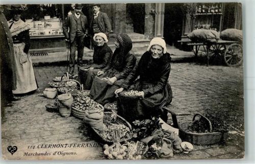 Clermont-Ferrand 1910 Marchand d`Oignons Marktszene AK