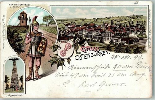 Osterburken 1899 Römischer Grenzwall Legionär Kriegerdenkmal