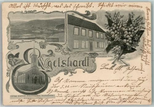 Eguelshardt Gasthaus Geschwister Saling AK