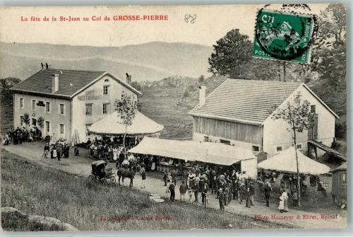 Granges 1908 La Fete de la St-Jean au Col de Grosse-Pierre AK