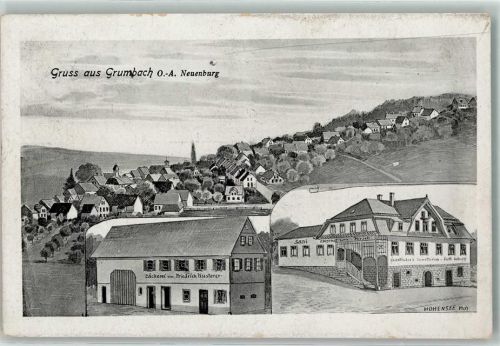 Neuenbürg Grumbach Gasthaus Zum Hirschen Bäckerei Friedrich Kusterer