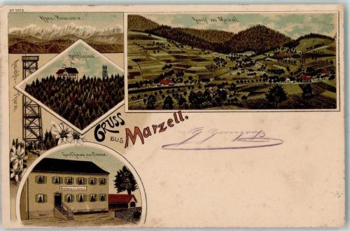 Marzell 1897 Alpen-Panorama Hochblauen Gasthaus Zur Sonne