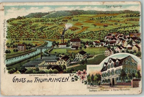 Tumringen Gruss aus Lithographie