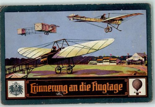 O9000 Chemnitz , Sachs Aviatik Ballon AK Flugtag 1911 Lithographie