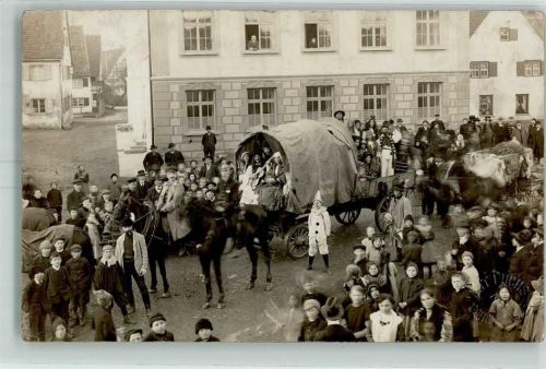 Ochsenhausen Festzug Festwagen Karneval Ort handschriftlich