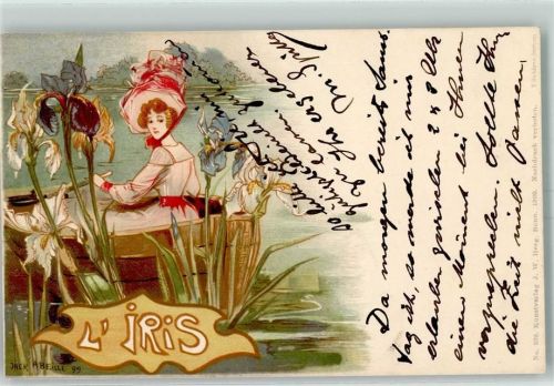 1899 Jugendstil L`Iris AK